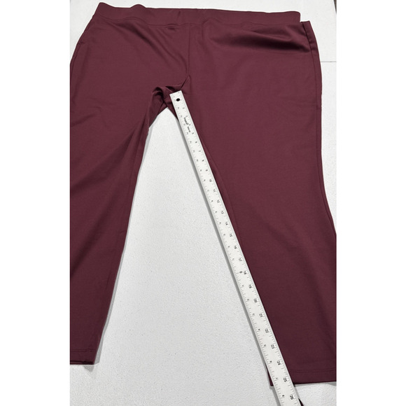 Isaac Mizrahi Live! Women's Pants Stretch Knit Stirrup Spiced Wine 2XP Petite - Picture 11 of 13